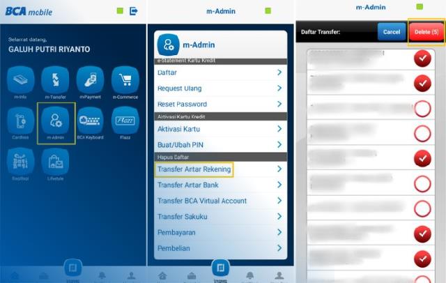 Cara Menghapus No Rek Di M Banking BCA